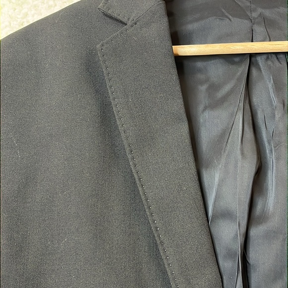 NWT Lands End Mens Washable Wool 2 Button Tailored Fit Suit Jacket 42R Regular - Picture 3 of 12